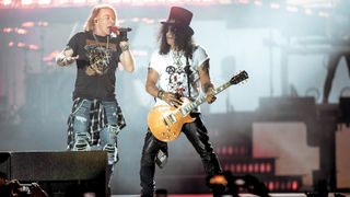 [L-R] Axl Rose and Slash of Guns N' Roses