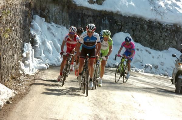 Horner took charge of the chase for Nibali. He looked in control all the way up the climb.