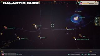 A screenshot from Concord showing the Galactic Guide map