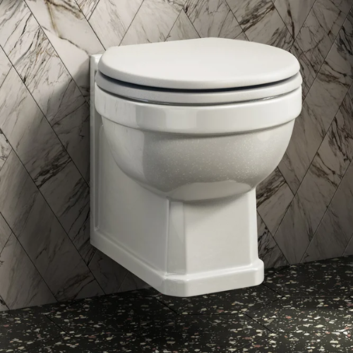 Victorian Plumbing, Chatsworth Traditional Wall Hung Pan + Soft Close Seat