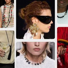 Jewelry trends for 2026 is shown in a collage of runway and street style photos