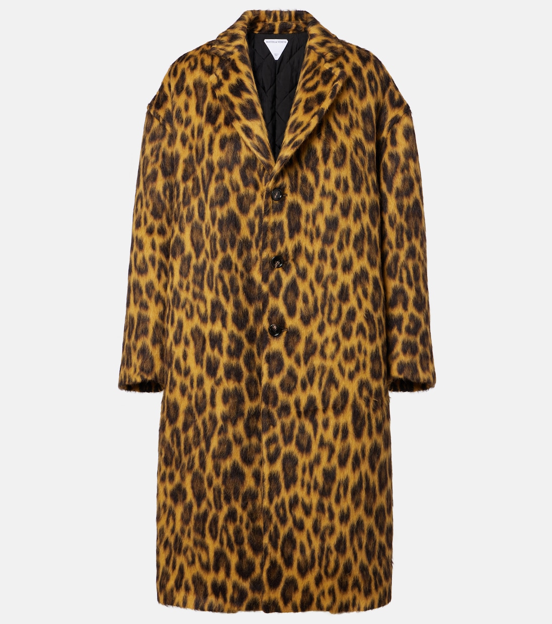 Leopard-Print Alpaca, Wool, and Silk Coat