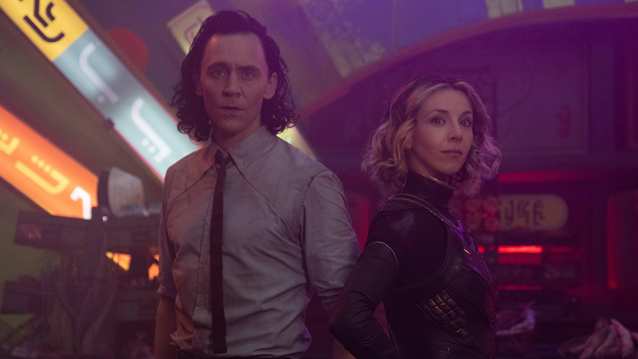 Loki (Tom Hiddleston) and Sylvie (Sophia Di Martino) in Loki season one.