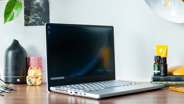 Asus ROG Zephyrus G14 on a white background