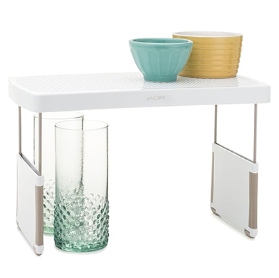 White shelf raiser