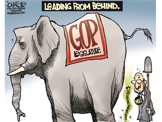 Political cartoon GOP budget deficit