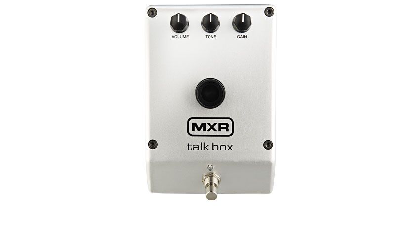 Talk Boxes work by piping your amplified guitar sound up a plastic tube and into your mouth