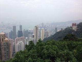 The view from the top of Victoria Peak.