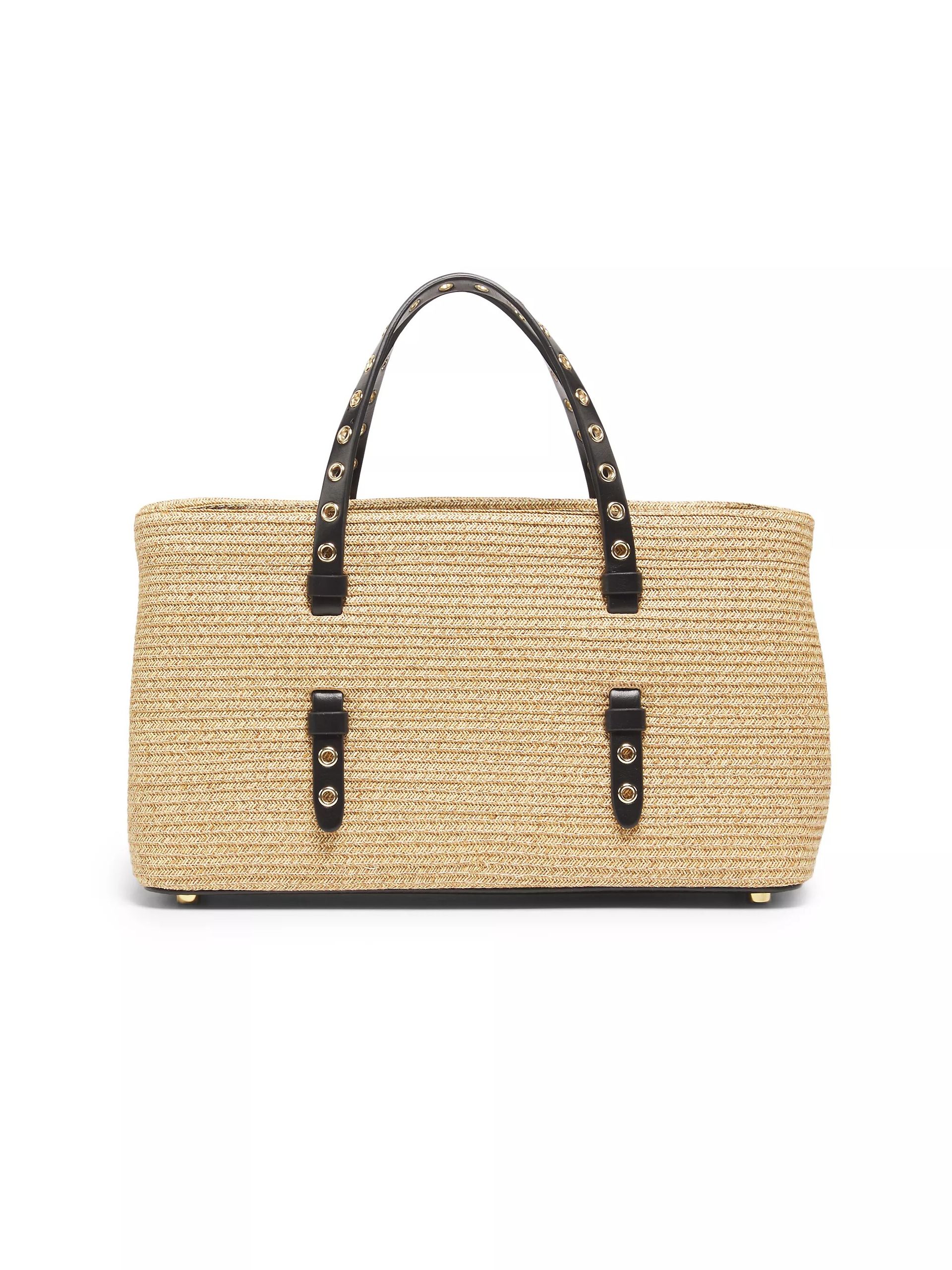 Raffia Top Handle Bag