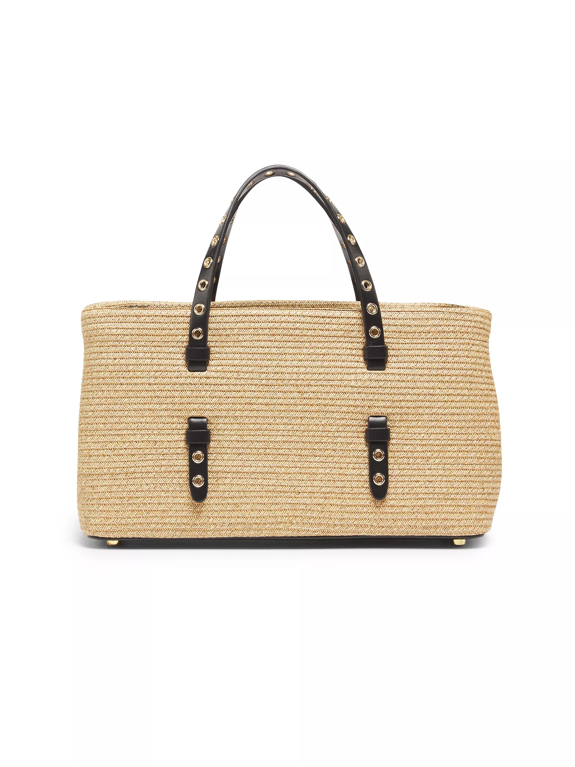 Raffia Top Handle Bag