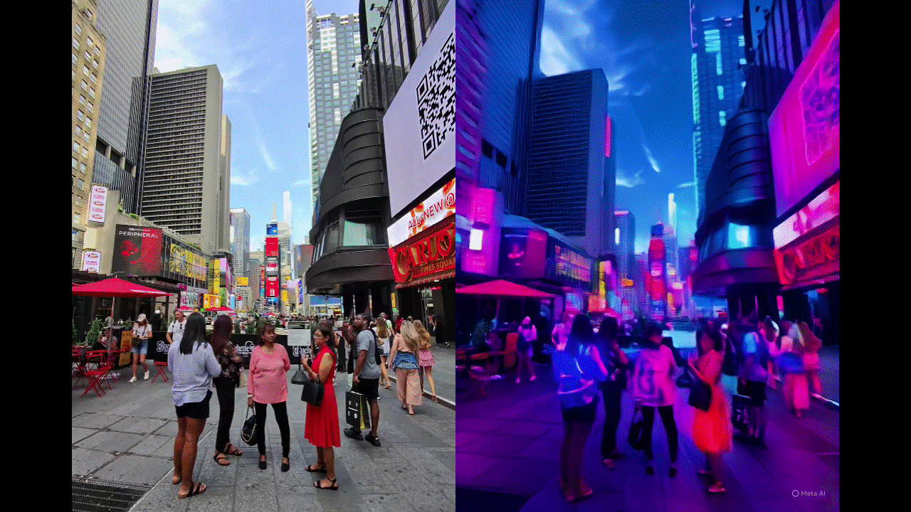Oakley Meta HSTN glasses videos restyled with Meta AI.