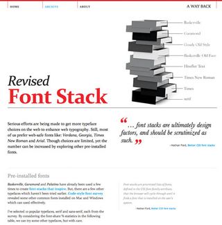Revised font stack