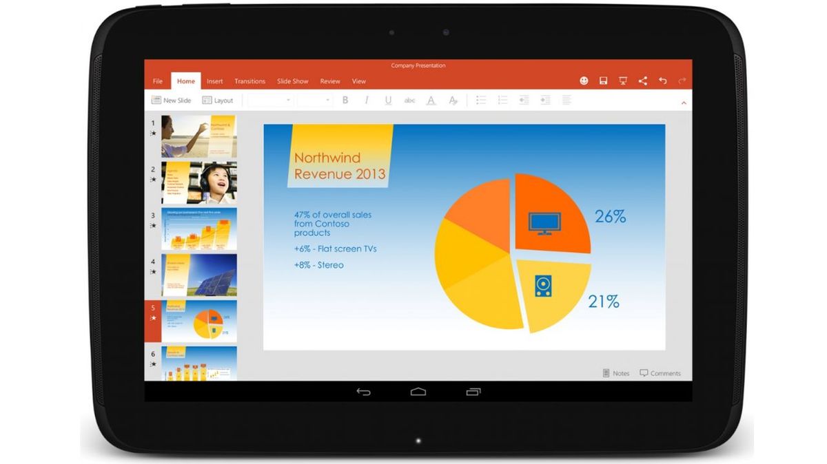 You can download Microsoft s Office for Android  tablet  