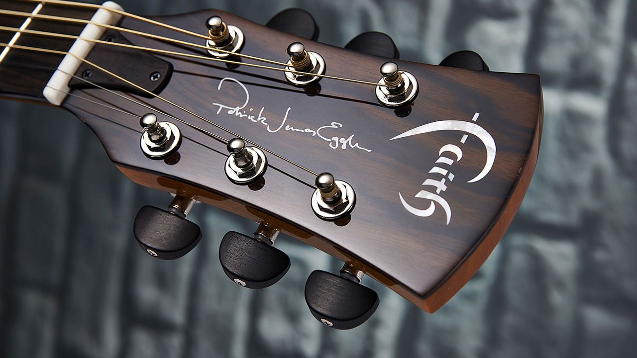 An attractively shaped headstock features Grover tuners that work very well, especially if you're changing tunings constantly