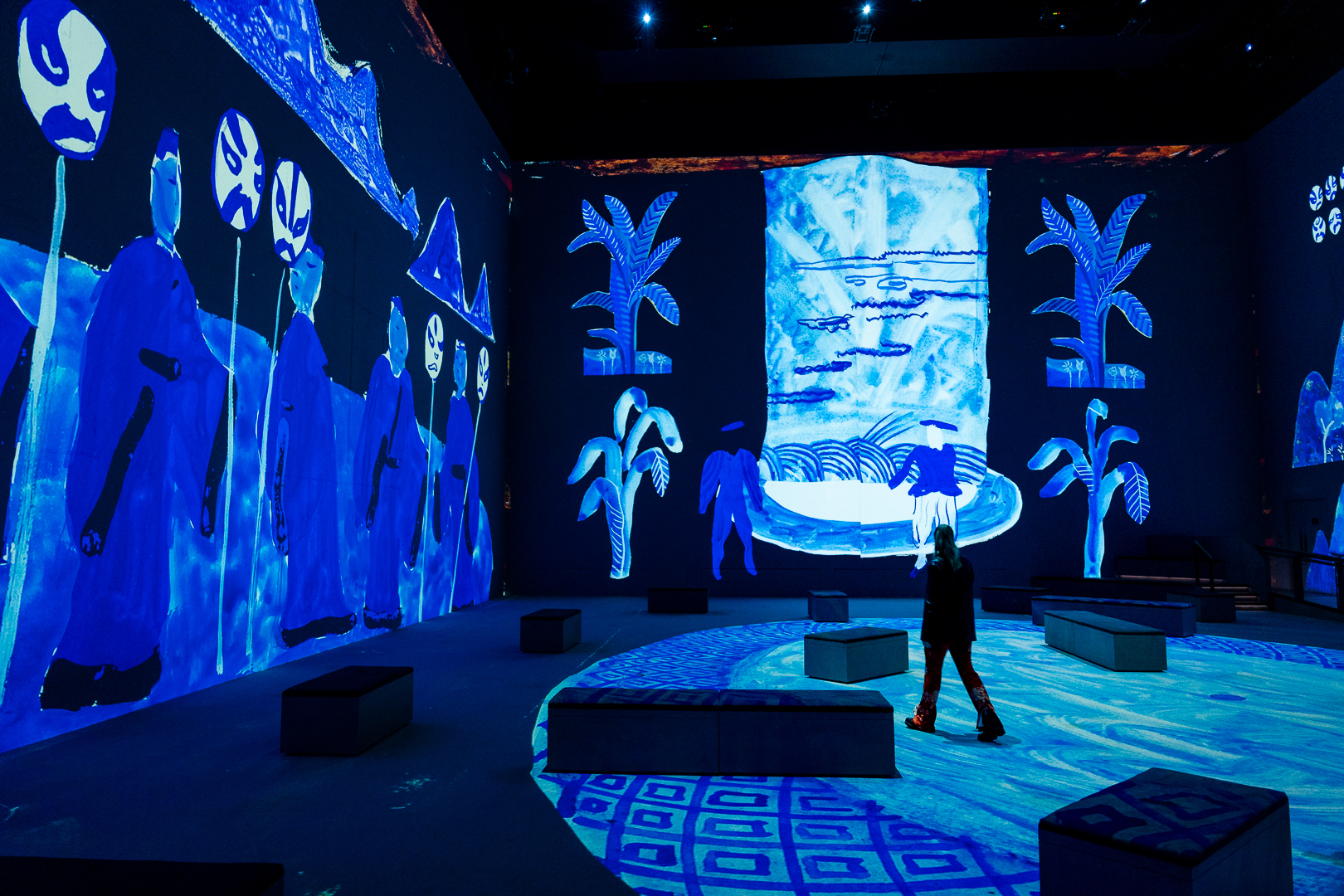 Image of people in an immersive art experience