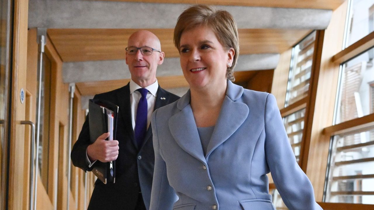 Nicola Sturgeon prepares to address MSPs at Holyrood