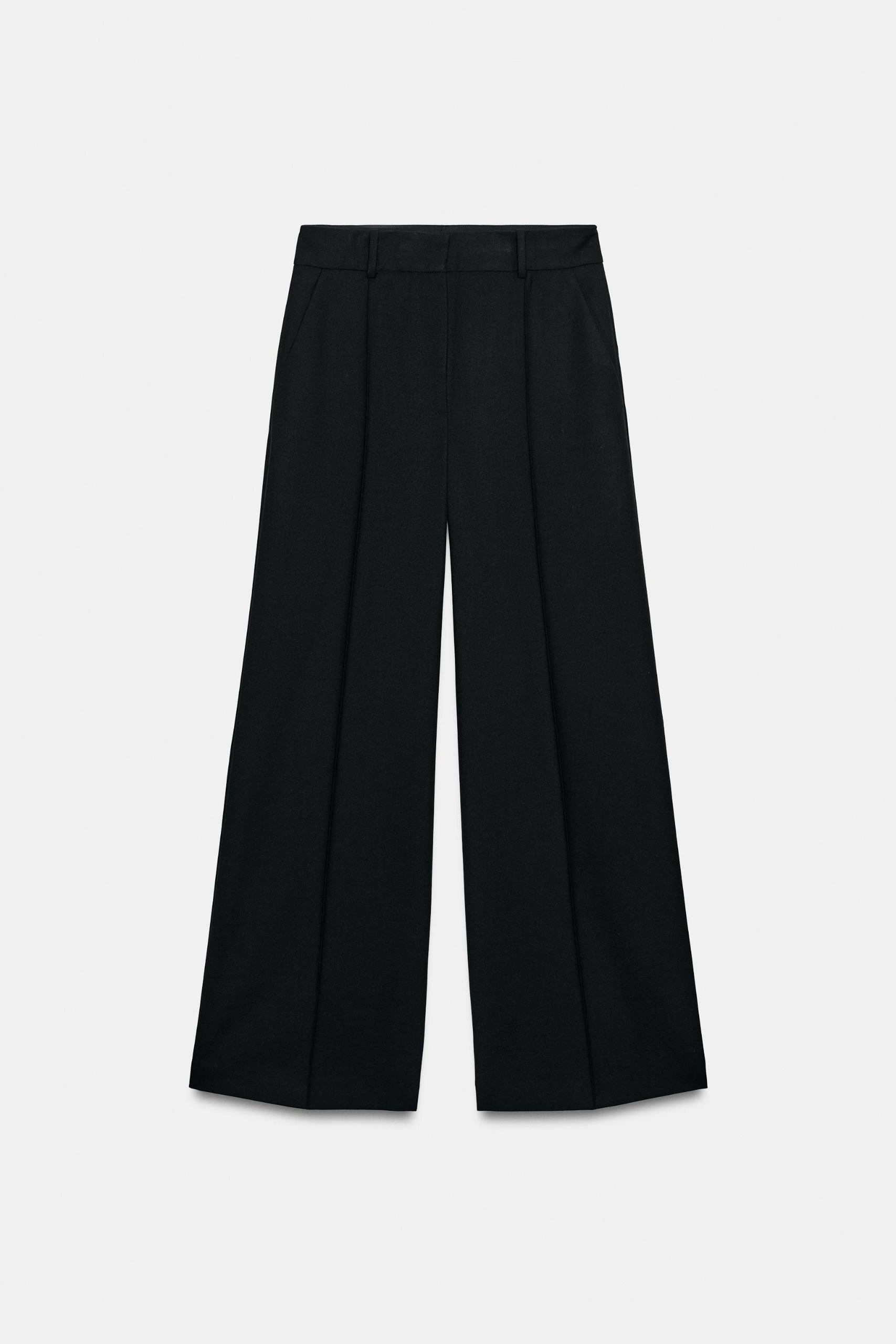 Zw Collection Wide-Leg Pants - Black - Xs