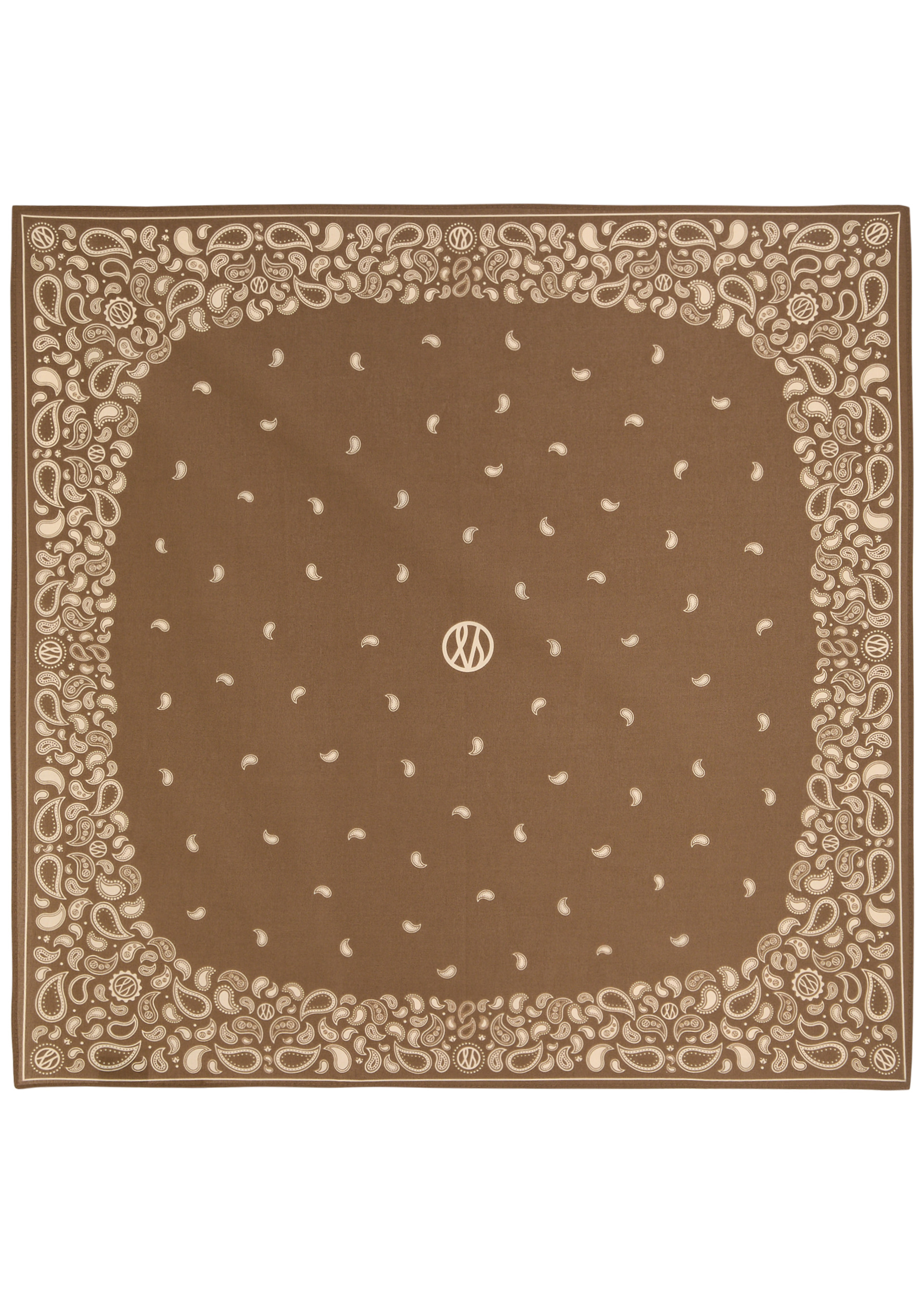 A brown and cream Le Scarf neck scarf