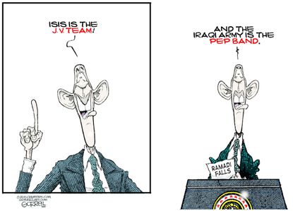 Obama cartoon World ISIS Iraq
