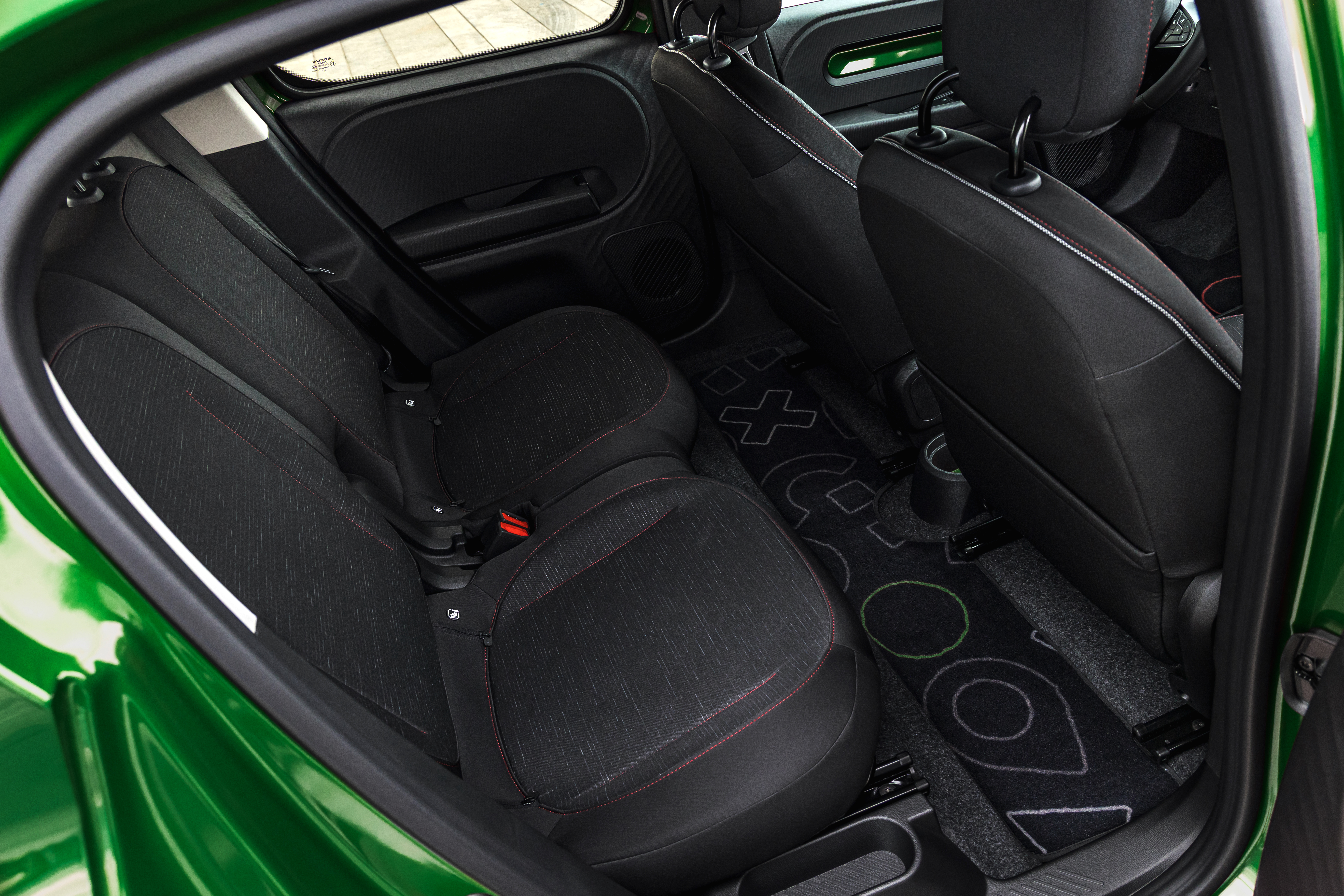 Interiors shots of the renault Twingo
