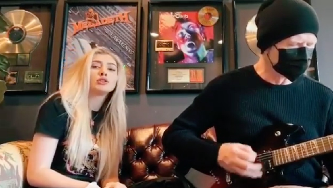 Dave Mustaine and daughter Electra play The Beatles’ Come Together ...