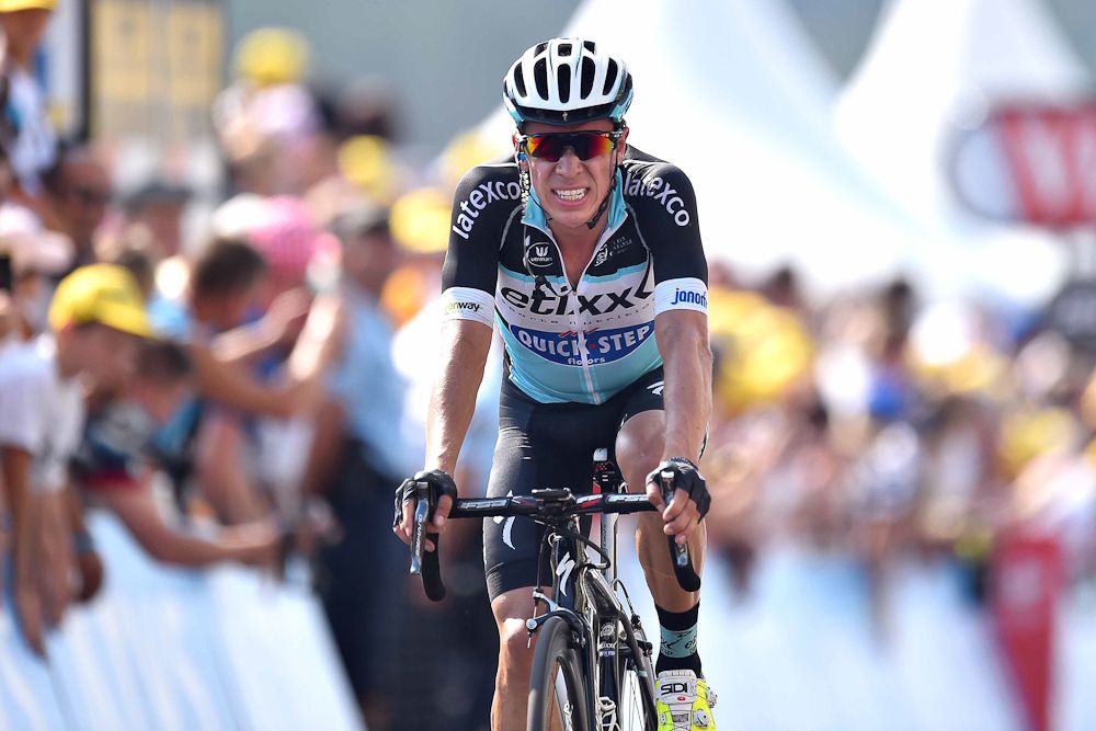 Rigoberto Uran at the stage 14 finish.