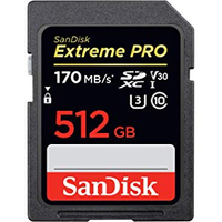 SanDisk 512GB Extreme PRO SDXC UHS-I memory card: now $127.99