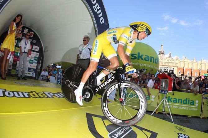 Rafal Majka (Tinkoff - Saxo) starts the stage 7 time trial