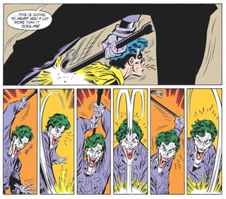 The Joker beats up Jason Todd