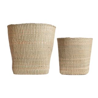 Two jute baskets