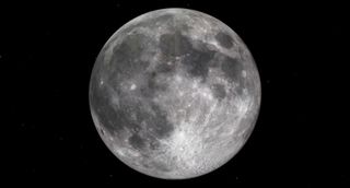 the full moon in the night sky