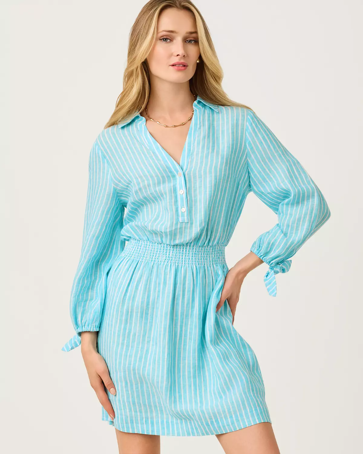 Abralynn Linen Shirtdress
