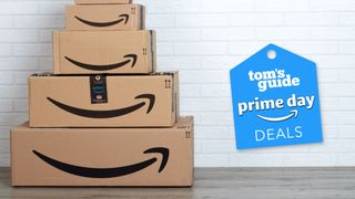 Prime Day boxes stacked atop each other