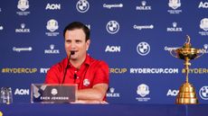 Zach Johnson speaks at a press conference