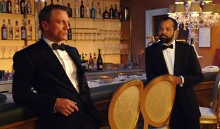 Daniel Craig and Jeffrey Wright hang out at the bar in Casino Royale.