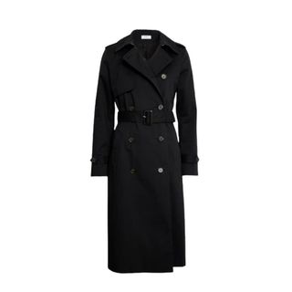 M&S black trench coat 