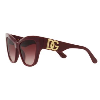 Pair of dark red square lens Dolce & Gabbana sunglasses