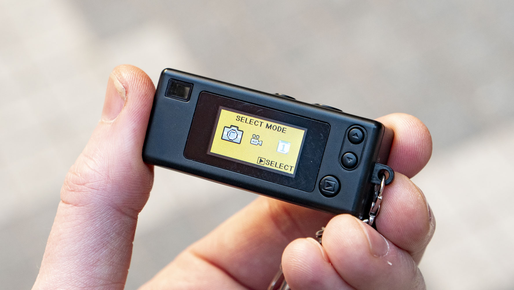 Rear screen of the Kodak Charmera compact camera 