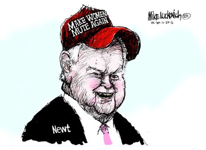 Political cartoon U.S. Newt Gingrich women