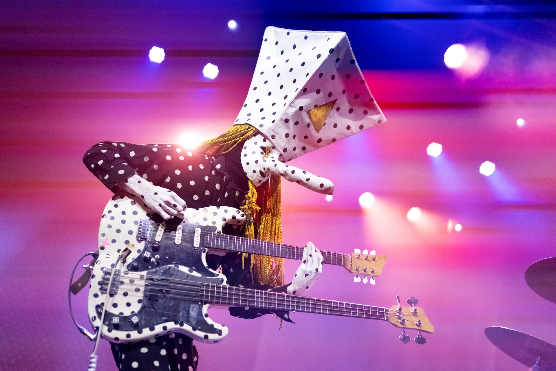 LONDON, ENGLAND - MAY 11: Khn de Poitrine of Angine de Poitrine performs at the Electric Ballroom on May 11, 2026 in London, England. (Photo by Matthew Baker/Getty Images)