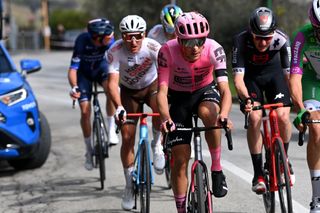 SAN BENEDETTO DEL TRONTO ITALY MARCH 12 Mikkel Honor Frlich of Denmark and Team EF Education Easypost prior to the 58th TirrenoAdriatico 2023 Stage 7 a 154km stage from San Benedetto del Tronto to San Benedetto del Tronto UCIWT TirrenoAdriatico on March 12 2023 in San Benedetto del Tronto Italy Photo by Tim de WaeleGetty Images