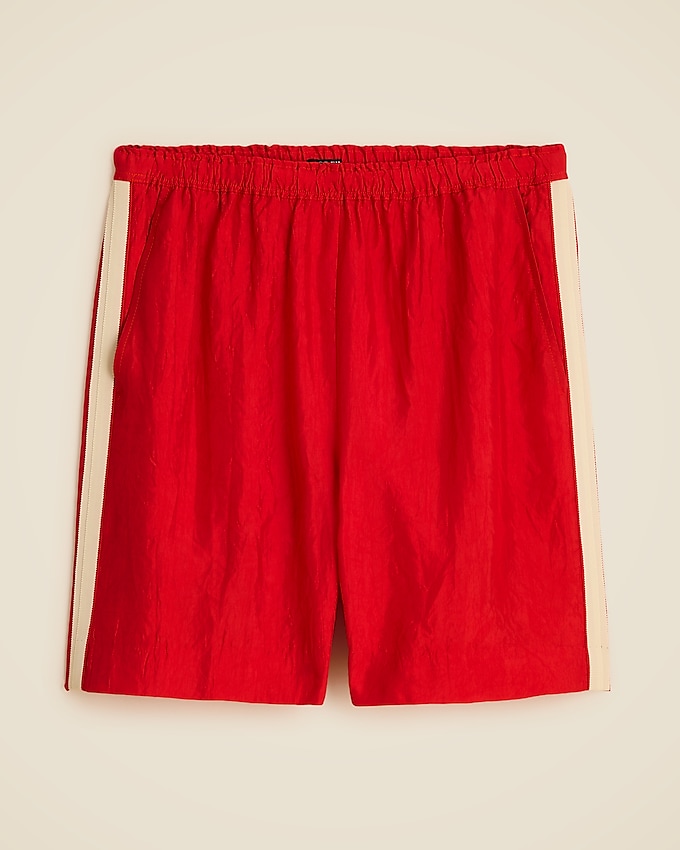 7" Stratus Side-Stripe Short in Textured Satin