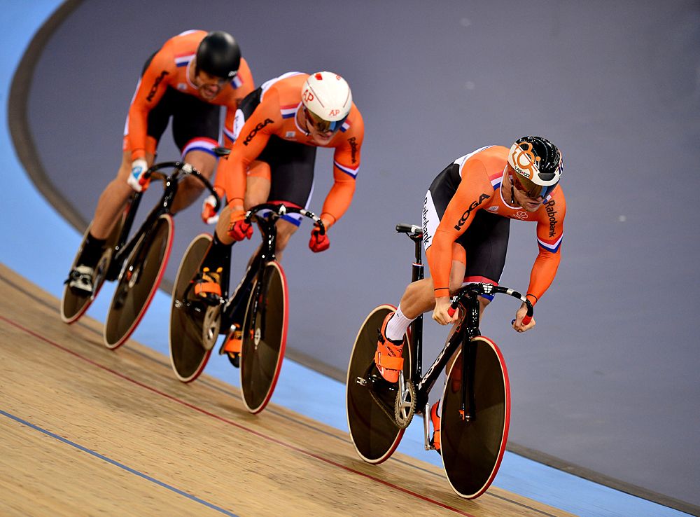 The Netherlands rode to silver in the men's team sprint