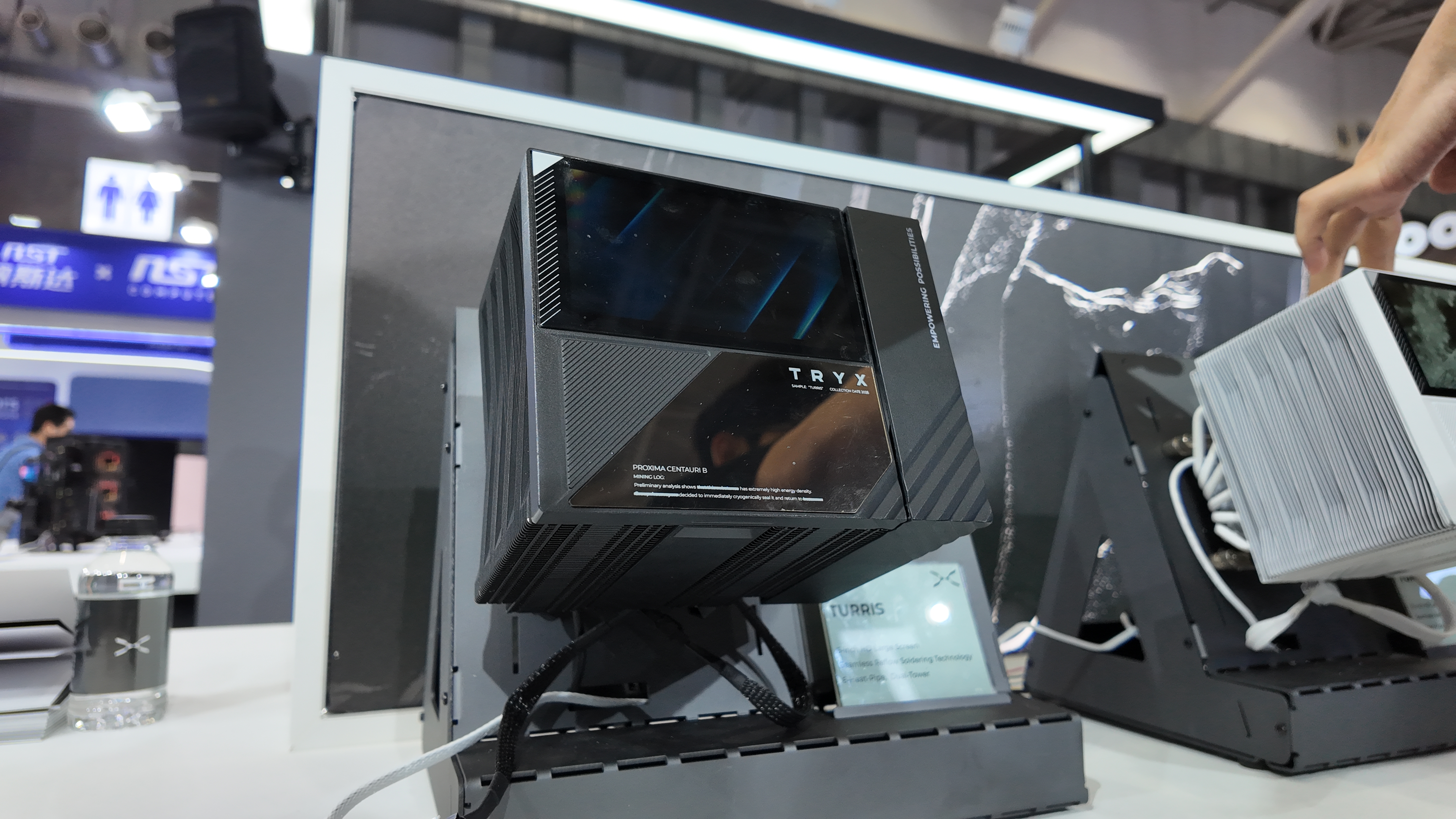 Tryx Turris air cooler with a 5-inch screen on show at Computex 2025
