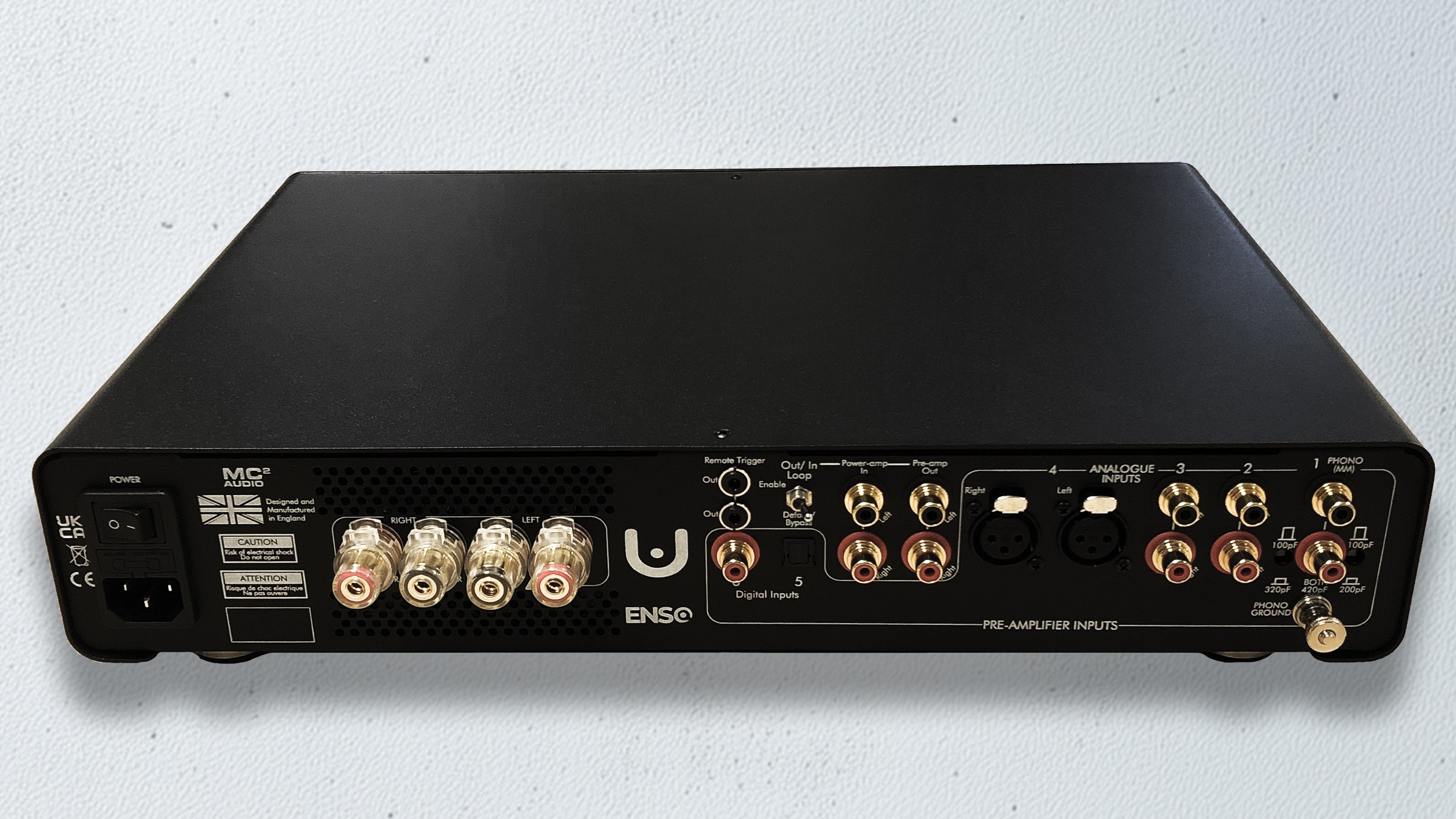 Ultrafide Enso integrated amplifier back panel shot