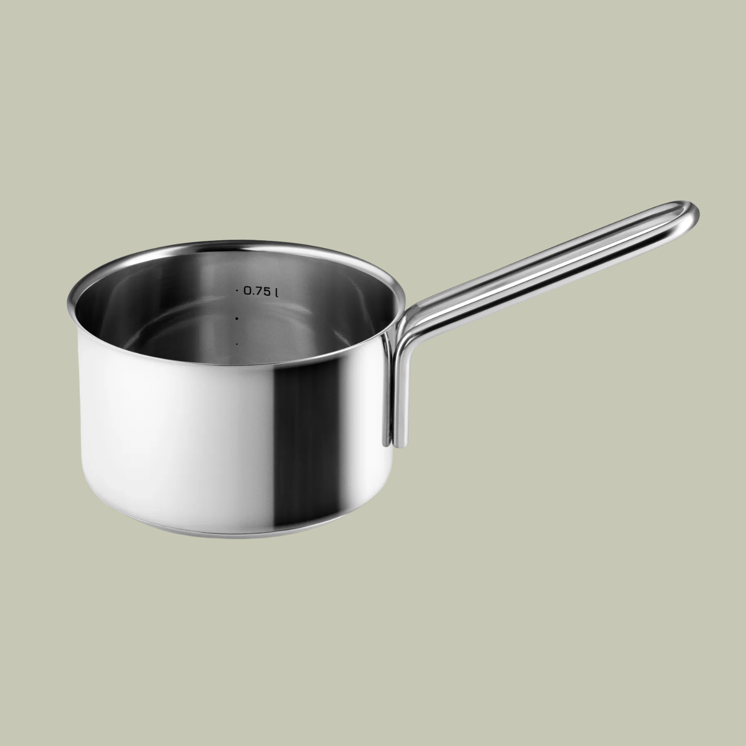 A stainless steel saucepan