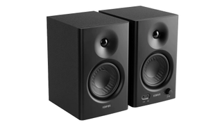 A pair of Edifier MR4 speakers