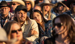 Yellowstone Kayce Dutton Luke Grimes Monica Long Dutton Kelsey Asbille Paramount Network