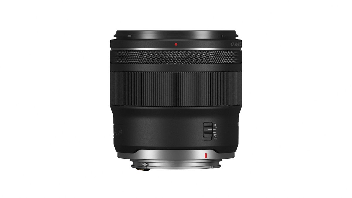 Canon RF 45mm f/1.2 STM against a white background