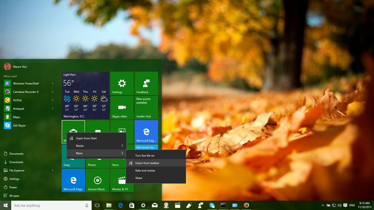 Windows 10 November Update Features, changes, and improvements